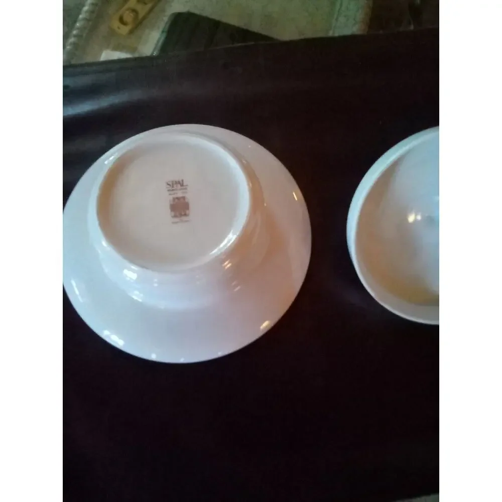 SPAL Made for Horchow White Butter Food Dish & Lid Portugal Porcelain Round